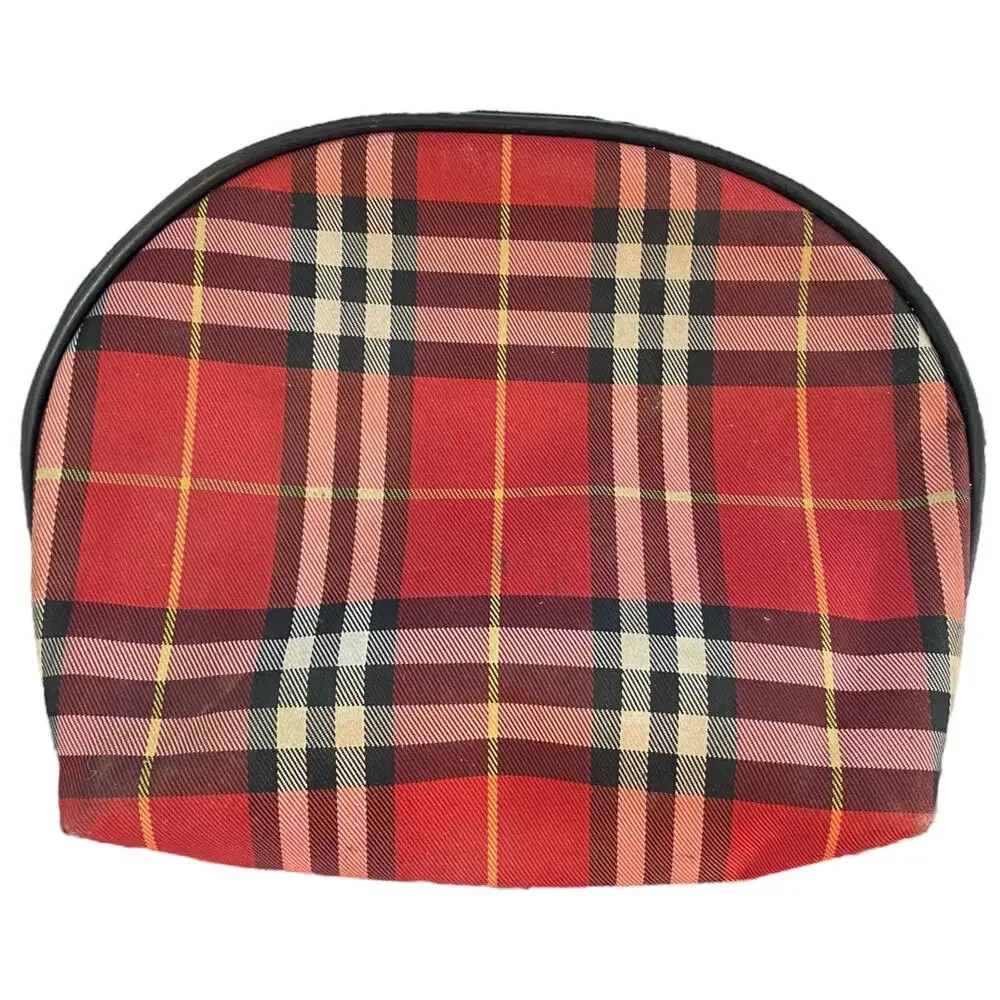 Burberry Red Nova Check Travel Cosmetic Pouch